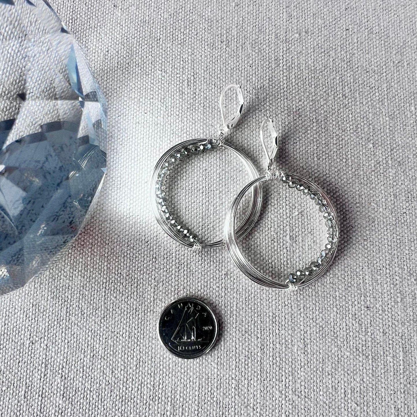 Lunar Eclipse Crescent Earrings