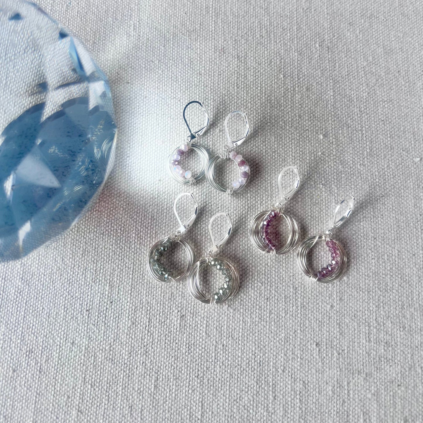 Lunar Eclipse Crescent Earrings