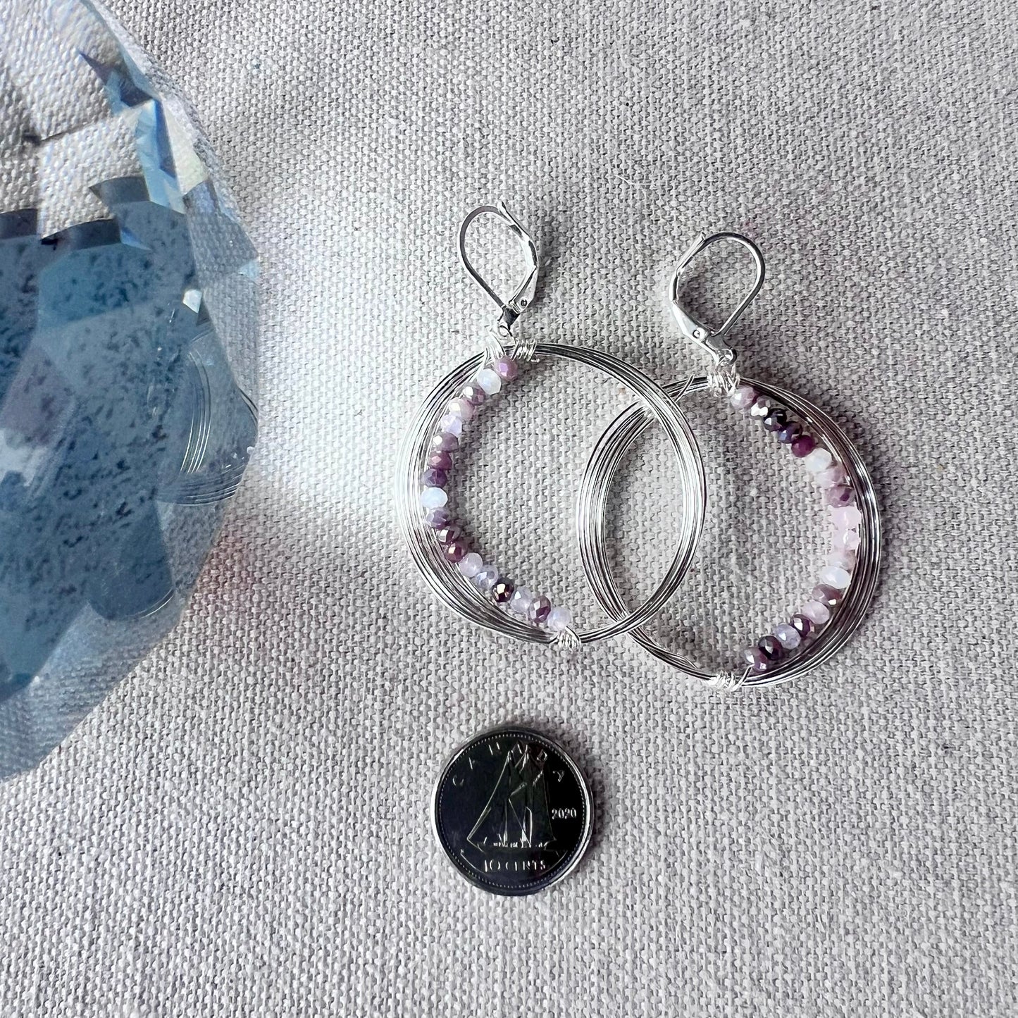 Lunar Eclipse Crescent Earrings