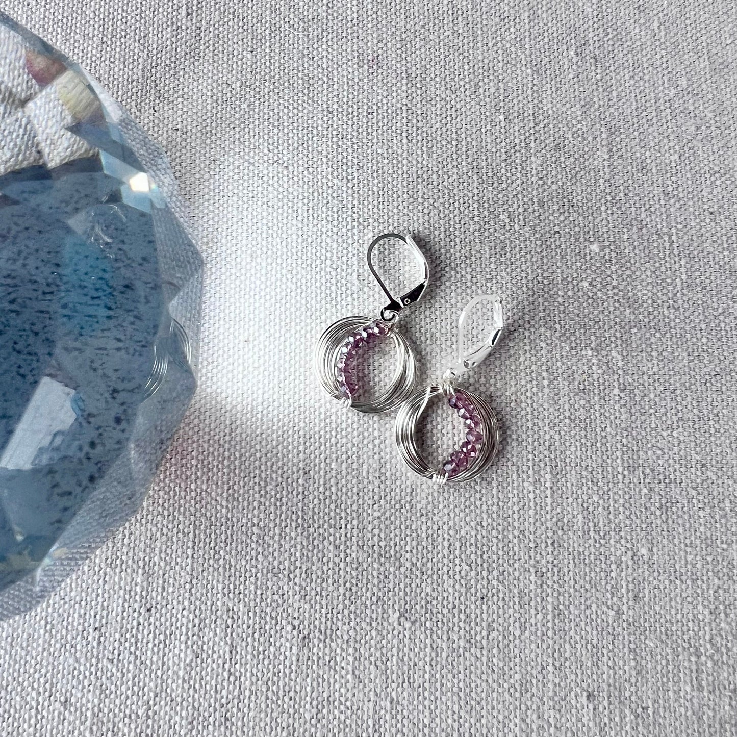 Lunar Eclipse Crescent Earrings