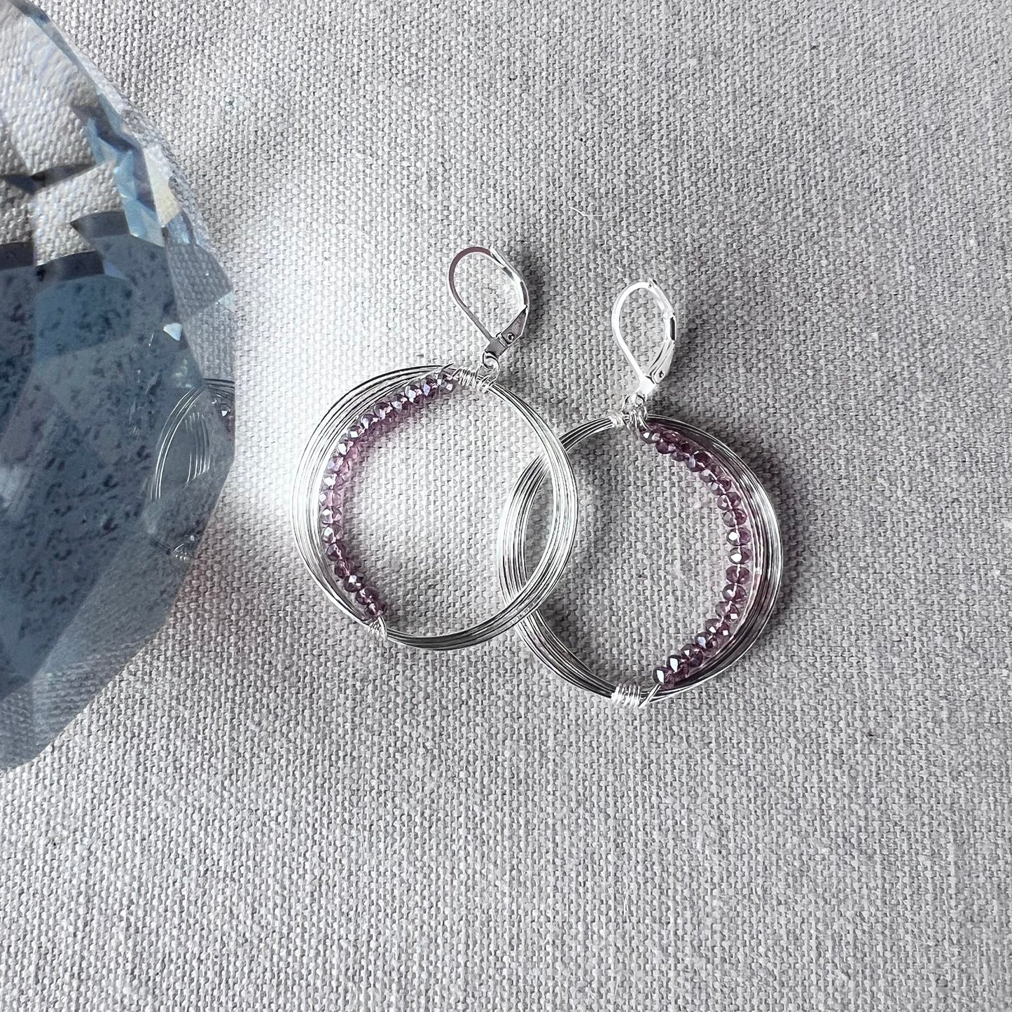 Lunar Eclipse Crescent Earrings
