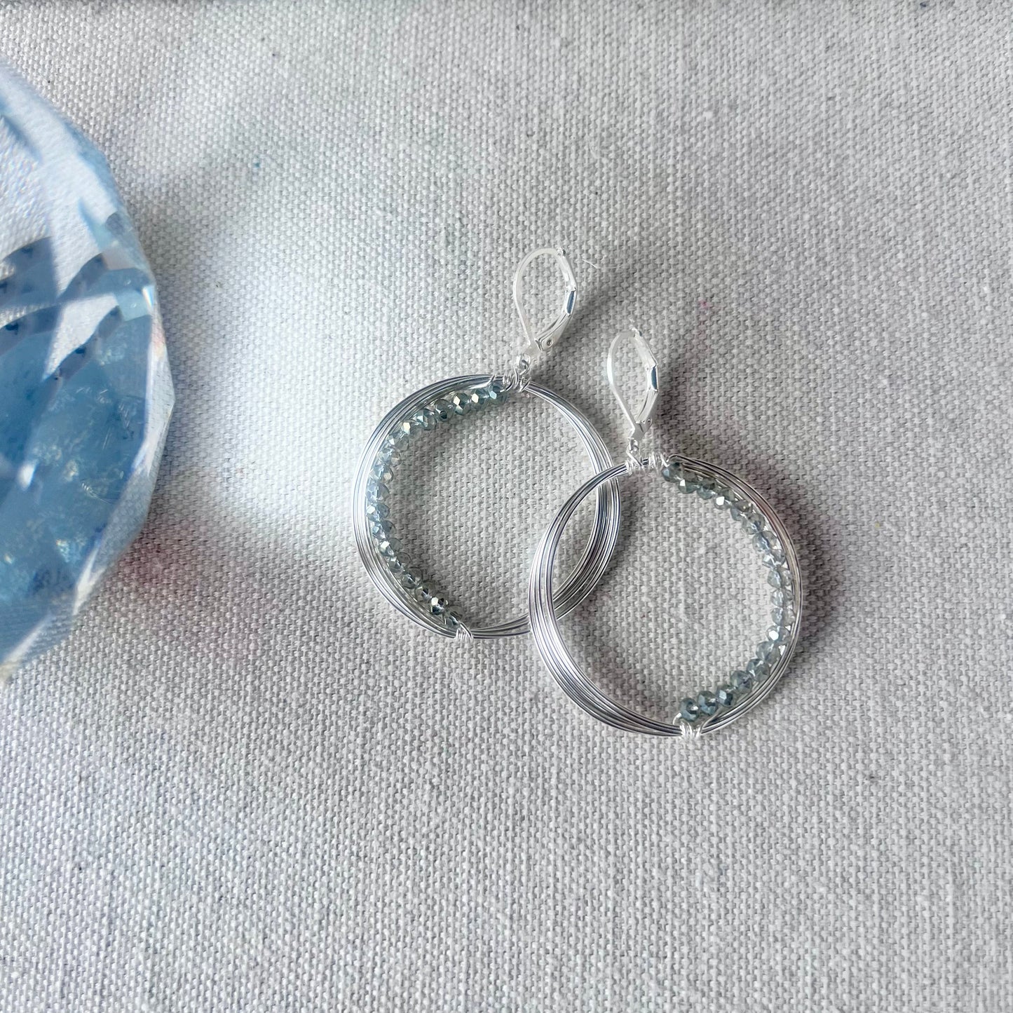 Lunar Eclipse Crescent Earrings