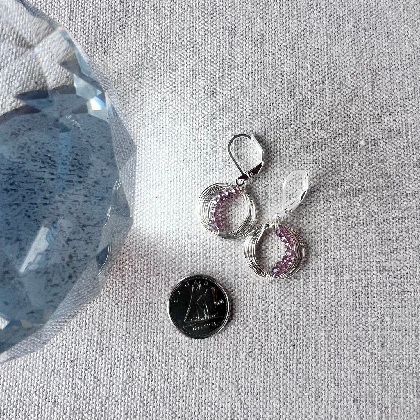 Lunar Eclipse Crescent Earrings