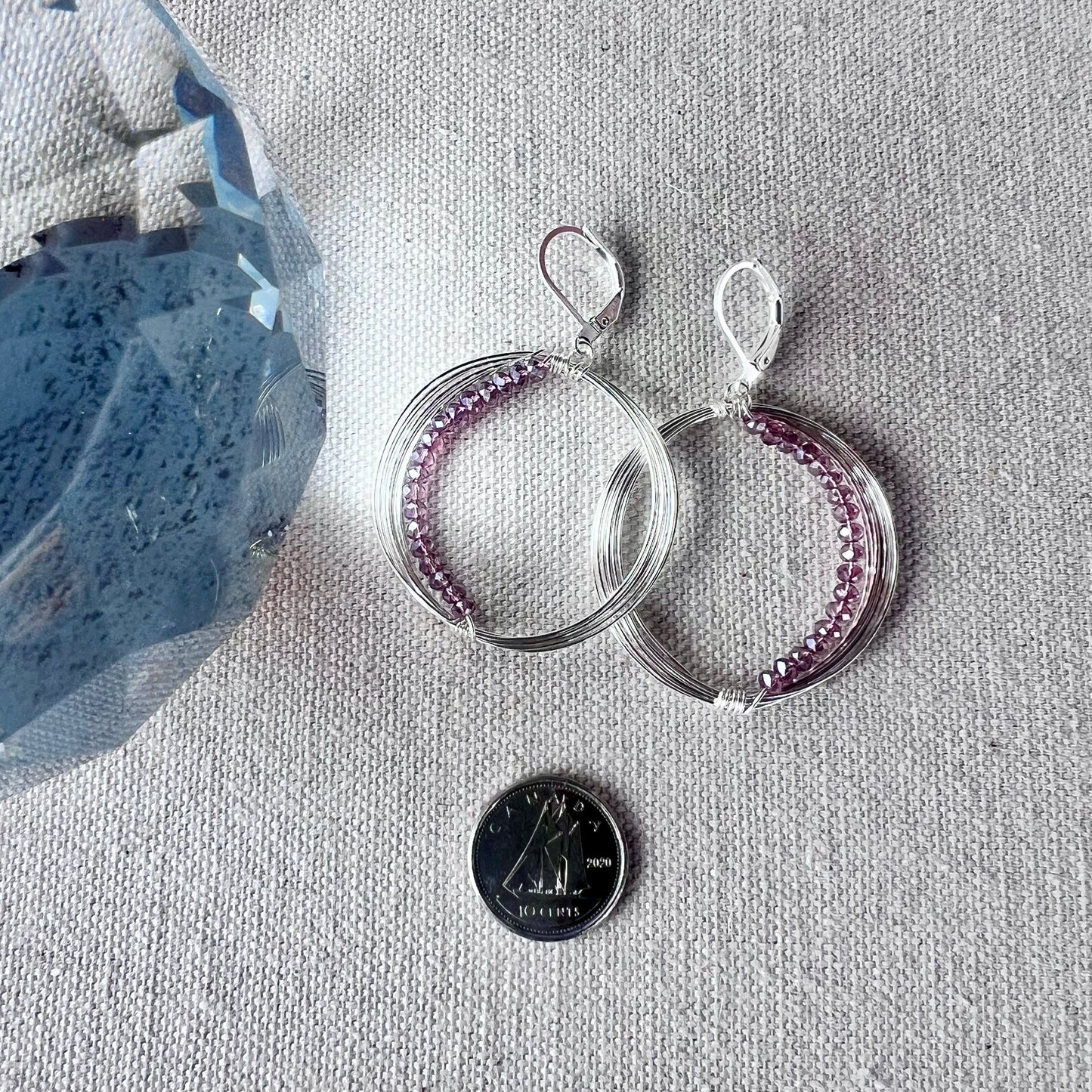 Lunar Eclipse Crescent Earrings