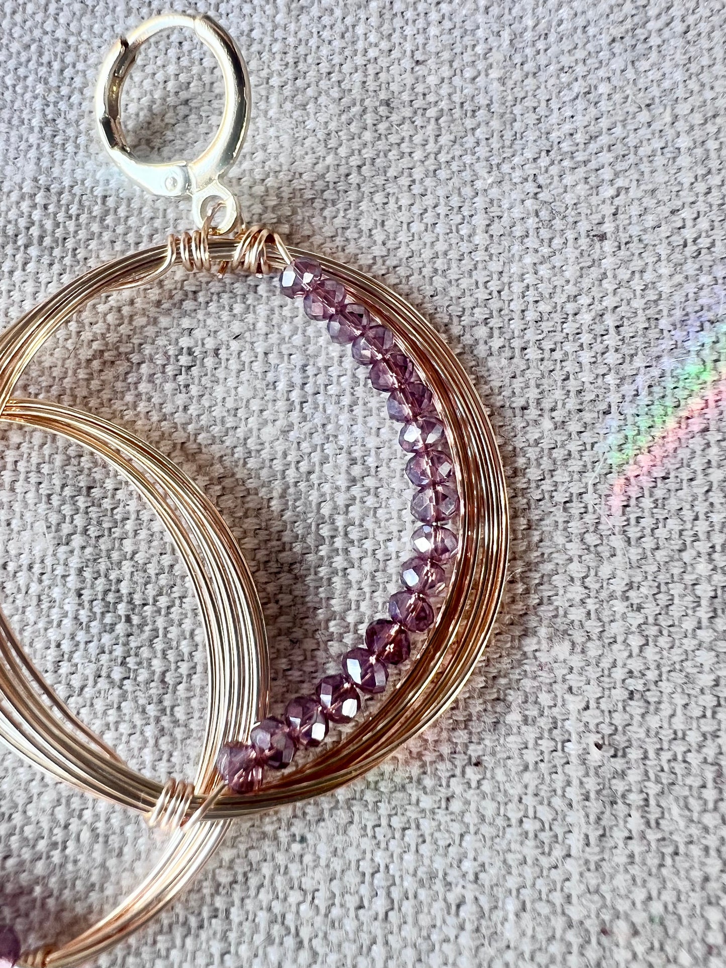 Solar Eclipse Crescent Earrings - Smoke