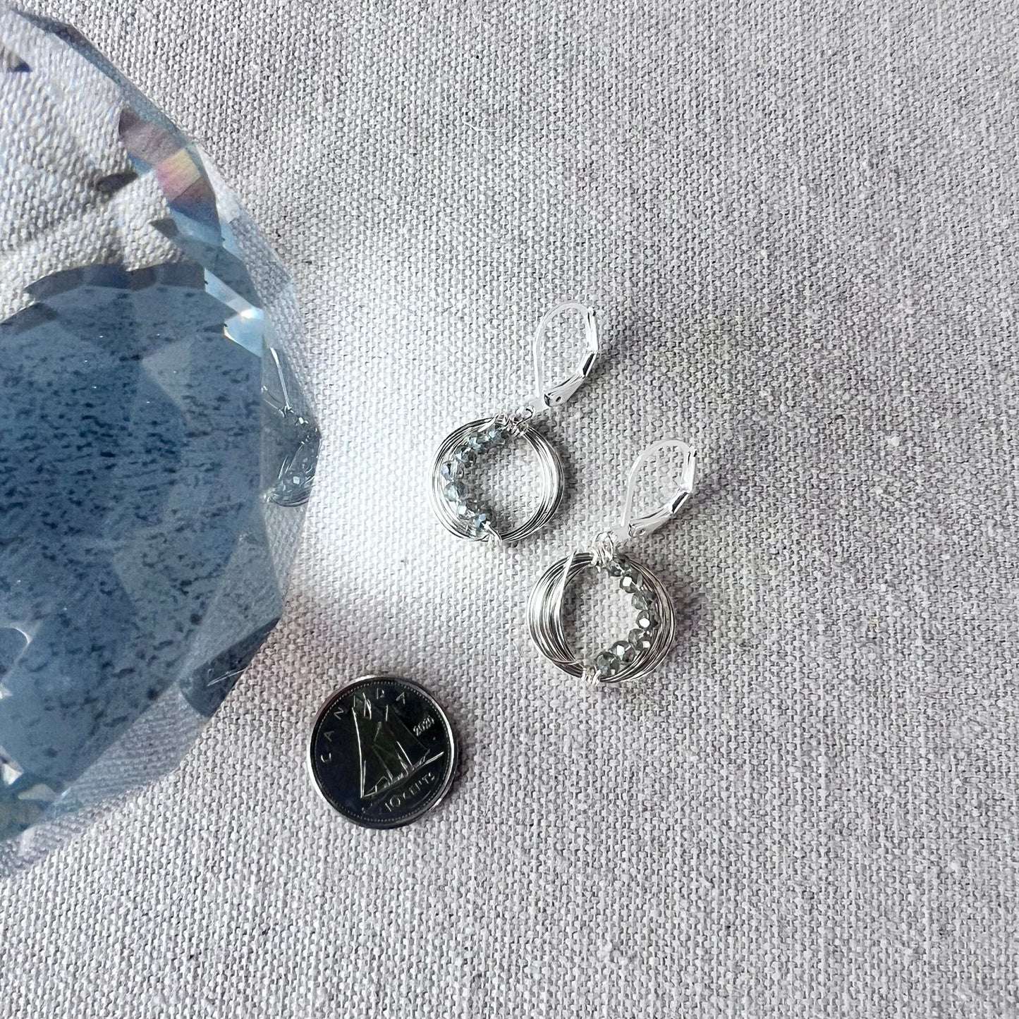 Lunar Eclipse Crescent Earrings