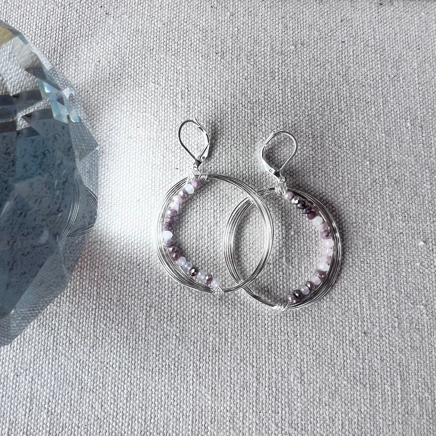 Lunar Eclipse Crescent Earrings