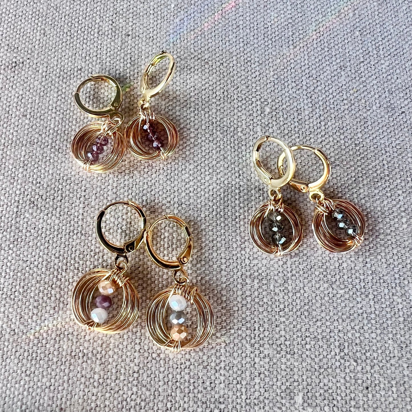 Solar Eclipse Balance Earrings - In 3 Tones